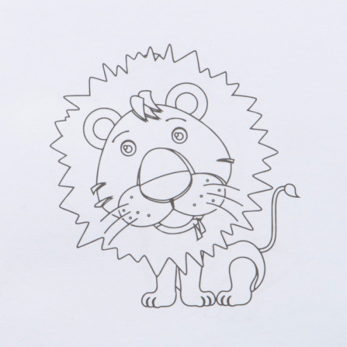 Kolorowanka z kredkami drewnianymi 12 kolorów RUFIN Beżowy 2359013 (8)