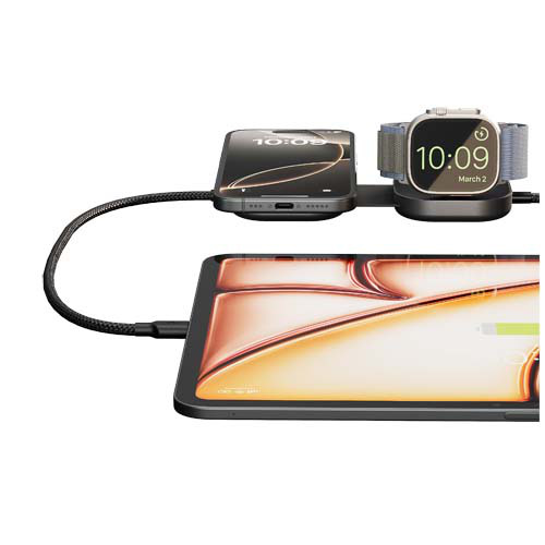 Zens Pro 3 kabel ładujący USB-C 3 w 1 o mocy 140 W Czarny 12082290 (2)