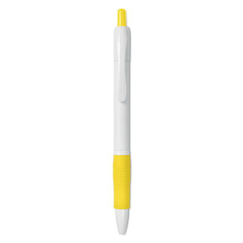 Długopis z gumowym uchwytem żółty MO9483-08 