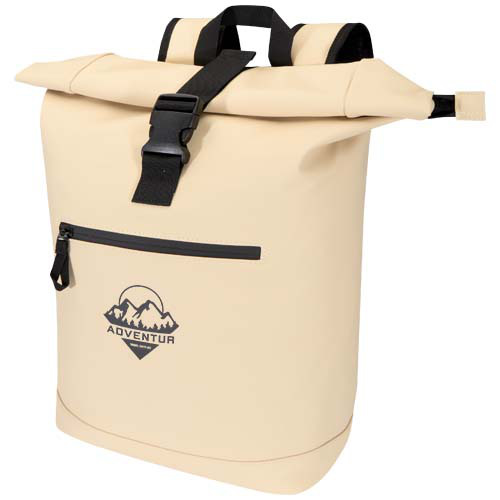 Resi Plus plecak na 15-calowego laptopa o pojemności 18 l z recyklingu, z certyfikatem GRS i zwijaną górną częścią Oatmeal 13009307 (1)