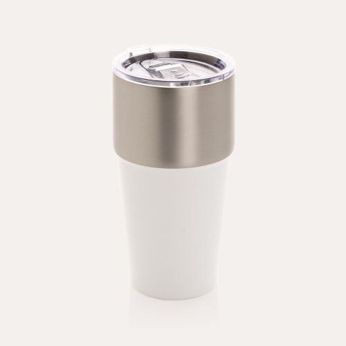 Kubek termiczny 500 ml Fluid Biały P437.1303 (9)