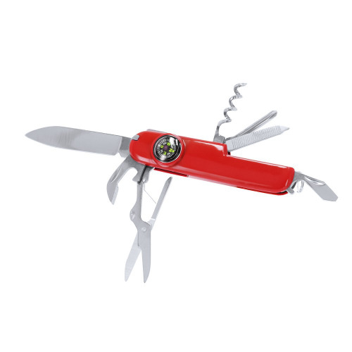 Narzędzie wielofunkcyjne, scyzoryk, 10 funkcji Czerwony VA370-05 