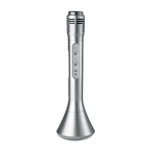 Karaoke mikrofon / głośnik srebrny MO9071-14 