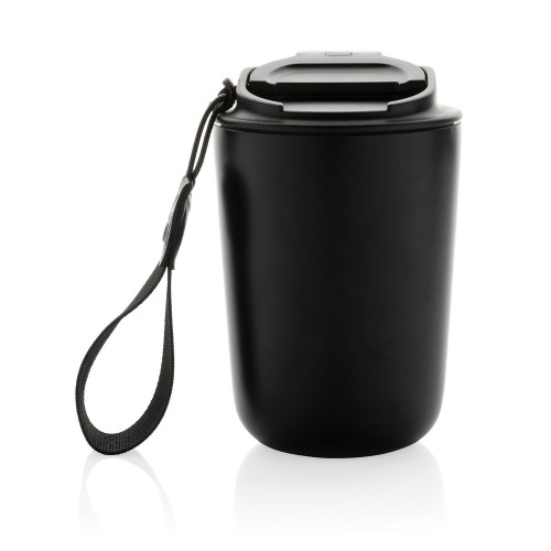 Kubek termiczny 380 ml Cuppa, stal nierdzewna z recyklingu czarny P435.021 (4)