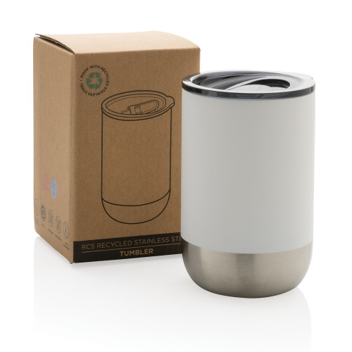 Kubek termiczny 360 ml, stal nierdzewna z recyklingu Biały P433.063 (5)