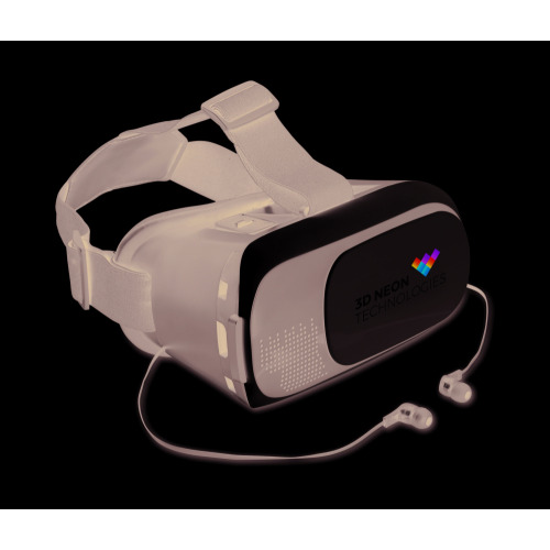 Okulary 3D z ABS ze słuchawkami Biały MO9072-06 (8)