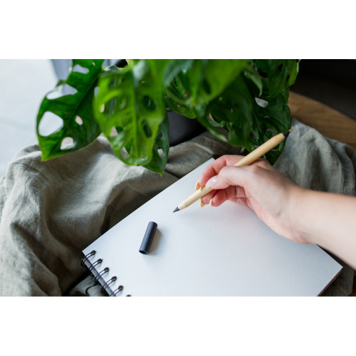 Bambusowy długopis 2 w 1, "wieczny" ołówek | Mikayla Pomarańczowy V2244-07 (7)