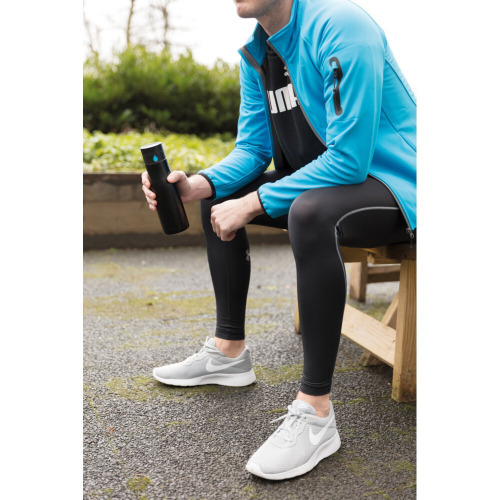 Butelka sportowa 650 ml Aqua, monitorująca ilość wypitej wody Czarny, niebieski P436.881 (7)