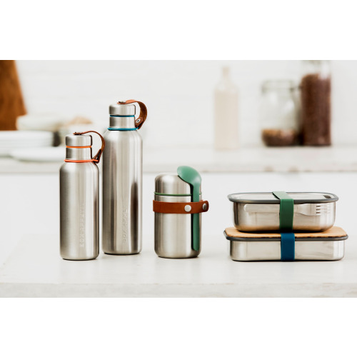 Lunch box stalowy S BLACK+BLUM Oliwkowy B3BAM-SS-S010 (1)