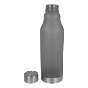 Matowa butelka R-PET 600ml Ecru / czarny