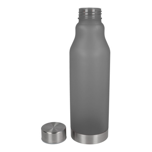 Matowa butelka R-PET 600ml Ecru / czarny LT98824-N5402 