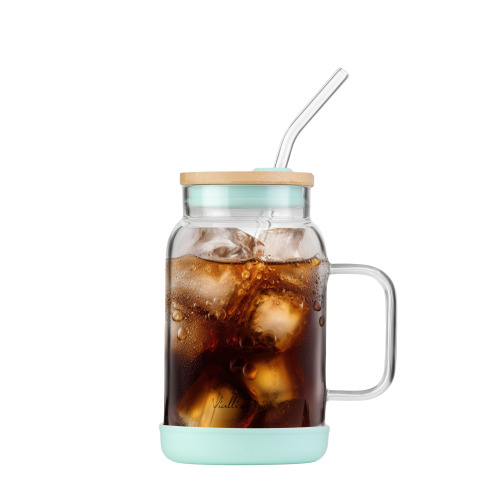 Słoik ze słomką Fuori 600 ml Miętowy VD29859 