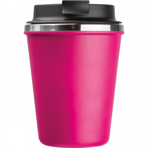 Kubek termiczny 350 ml z powłoką z recyklingu METODY Różowy 8496211 (5)