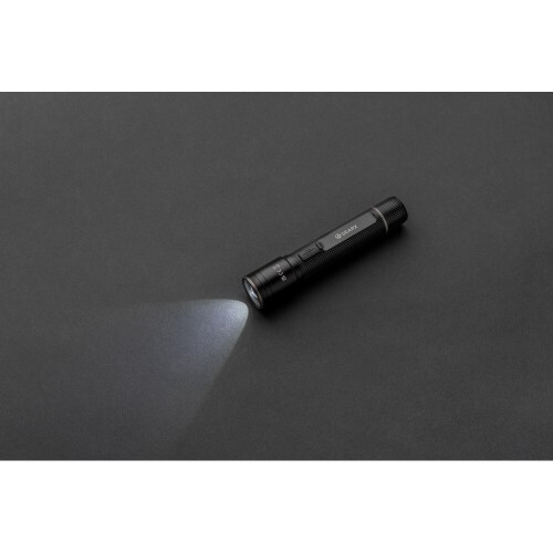 Kieszonkowa latarka Gear X, ładowana przez USB, aluminium z recyklingu czarny P513.901 (4)