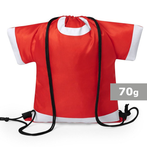 Worek ze sznurkiem "koszulka kibica", rozmiar dziecięcy czerwony V8173-05 (2)