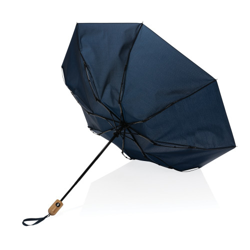 Bambusowy parasol automatyczny 21" AWARE™ RPET Niebieski P850.615 (2)