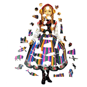 Drewniane puzzle A4 według projektu