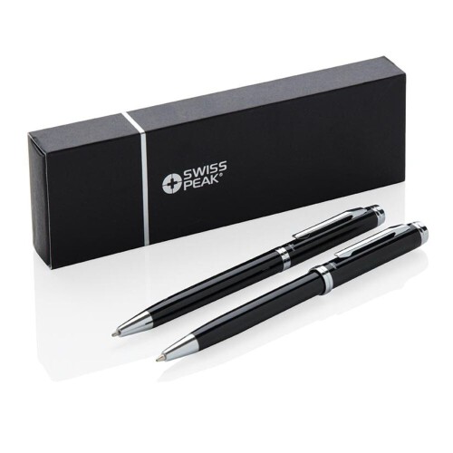 Zestaw piśmienny Swiss Peak, długopis i ołówek mechaniczny czarny V9362-03 (1)