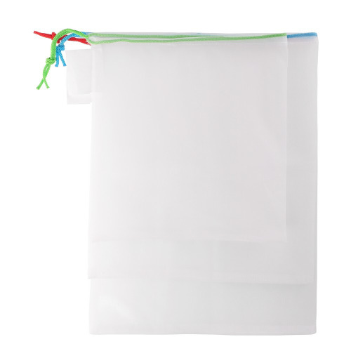 Zestaw woreczków na owoce i warzywa RPET, 3 szt. | Steven Biały V0783-02 (5)