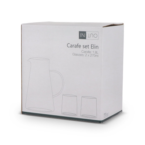 Karafka InSideOut Elin z 2 szklankami  Transparentny LT57008-N0004 (5)