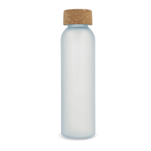 Matowa szklana butelka z recyklingu z korkiem 500ml
