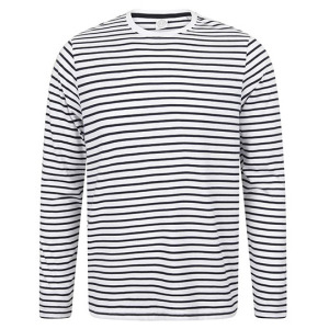 Koszulka Unisex Regularna Bawełniana - White & Oxford Navy
