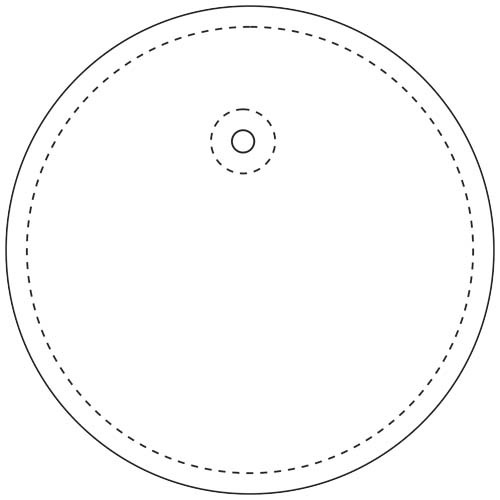 Okrągła, lekka, odblaskowa zawieszka RFX™ H-16 z PVC Biały 1PR13301 (3)