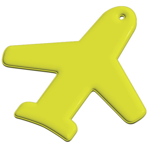  RFX™ odblaskowa zawieszka z TPU, samolot Neonowy żółty 1PR08113 (2)