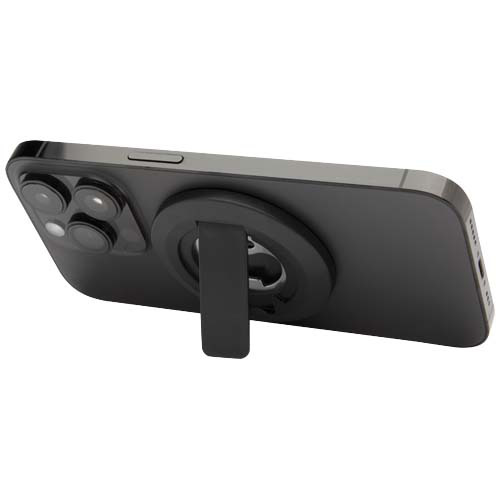 Ain podstawka na telefon z mocowaniem magnetycznym, z tworzyw sztucznych pochodzących z recyklingu z otwieraczem do butelek  Czarny 12446190 