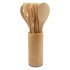 Zestaw bambusowych akcesoriów kuchennych w stojaku, 6 el. drewno V0904-17  thumbnail