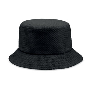 Papierowy kapelusz słomkowy Czarny