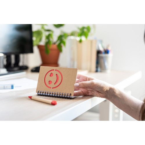 Notatnik ok. B7 "uśmiechnięta buzia" z długopisem | Dylan Zielony V7247-06 (3)