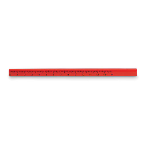 Ołówek stolarski z linijką czerwony MO8686-05 