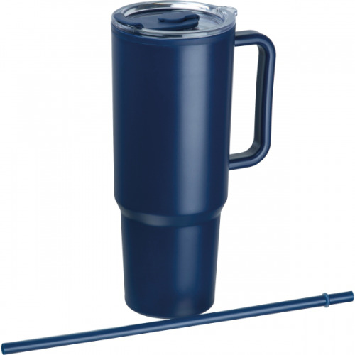 Kubek ze słomką XXL 1200 ml TEODORA Granatowy 8468644 (2)