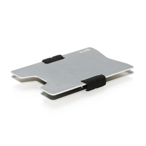 Minimalistyczny portfel, ochrona RFID srebrny, czarny P820.462 (1)