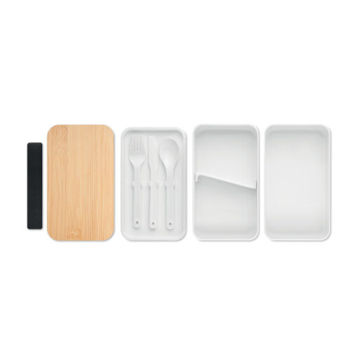 Lunch box z bambusową pokrywką biały MO6627-06 (3)