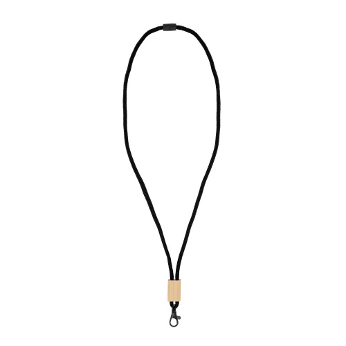 Paracord R-PET lanyard Czarny LT95306-N0002 