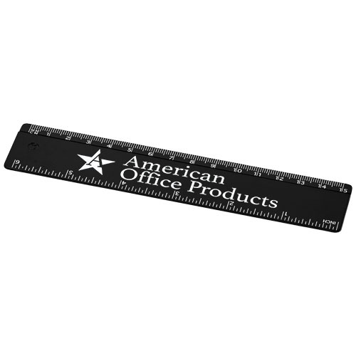 Linijka Renzo o długości 15 cm wykonana z tworzywa sztucznego Czarny 21053601 (1)