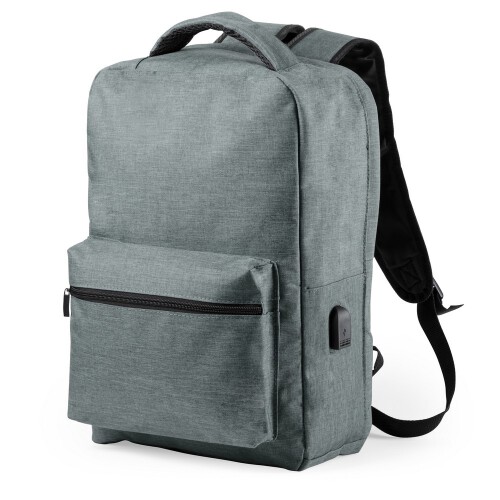 Plecak chroniący przed kieszonkowcami, przegroda na laptopa 15" i tablet 10", ochrona RFID szary V0767-19 