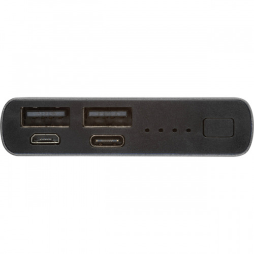 Power bank 10000 mAh z aluminium z recyklingu GIORGIA Szary 3450307 (3)