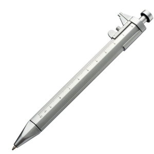 Długopis plastikowy z suwmiarką PRESCOT szary