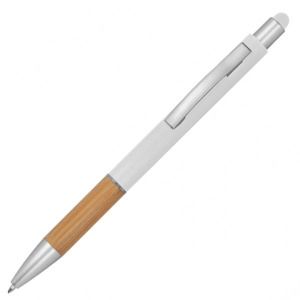 Długopis plastikowy touch pen Tripoli biały