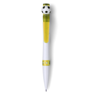 Długopis "piłka nożna" żółty