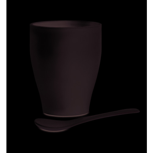 Kubek z łyżeczką, 300 ml Biały MO6255-06 (4)