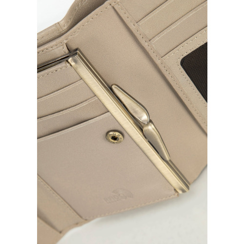 Damski portfel WITTCHEN z gładkiej skóry na zatrzask średni Beżowy WITT14-1-062 (3)