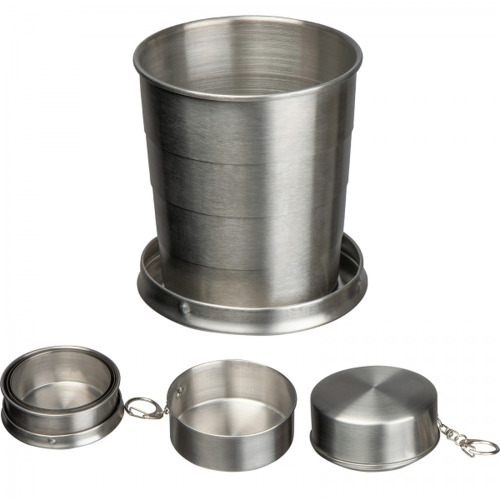 Kubek stalowy składany 250 ml HEATHER Szary 8399207 
