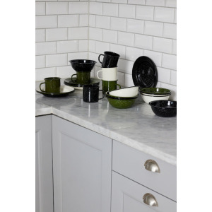 DORIS EMALIOWANA MISKA, CZARNY