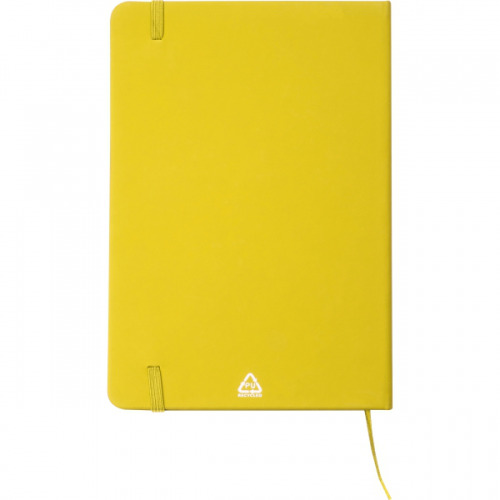 Notatnik A5 w linie z materiałów z recyklingu DOMINIK żółty 2526108 (5)