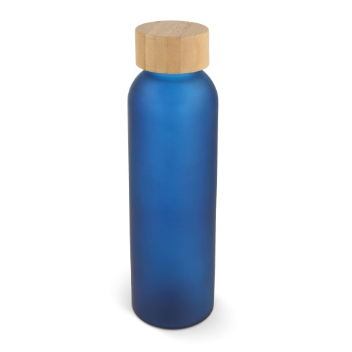Butelka na wodę ze szkła i bambusa 500 ml Ciemnoniebieski LT98849-N0010 