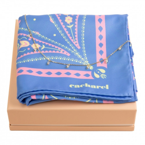 Zestaw upominkowy Cacharel naszyjnik i apaszka - CFM218L + CJC220E Złoty CPCM218L 